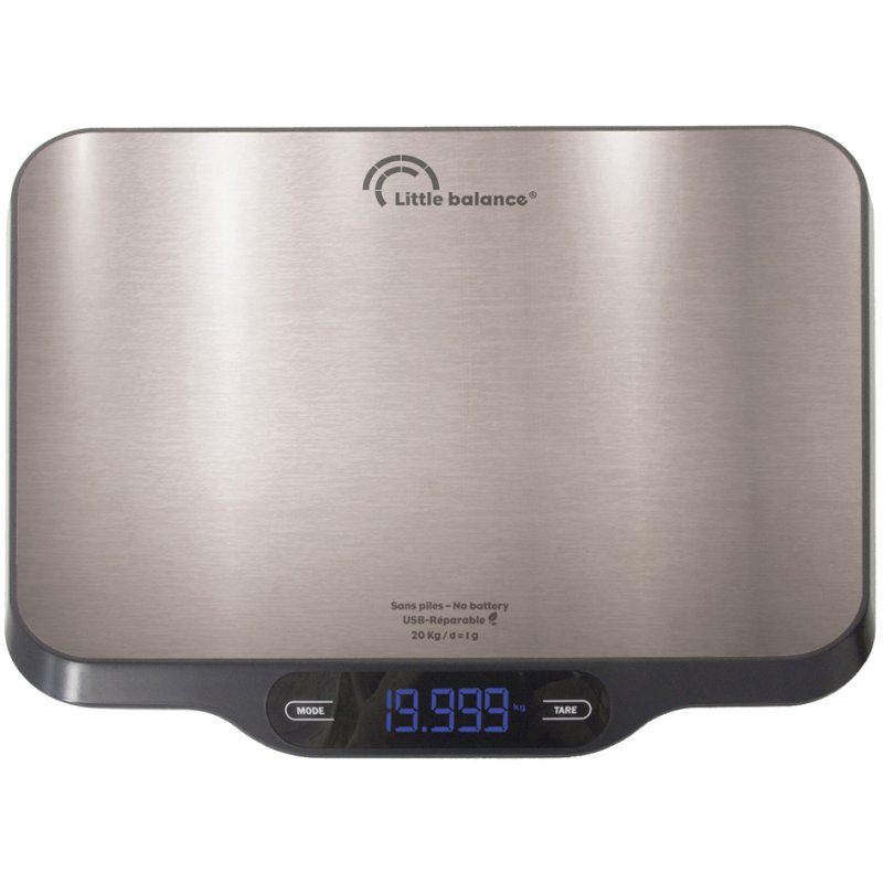 Little balance balance de cuisine c-Parfait, connexion USB-C, rechargeable, acier inoxydable